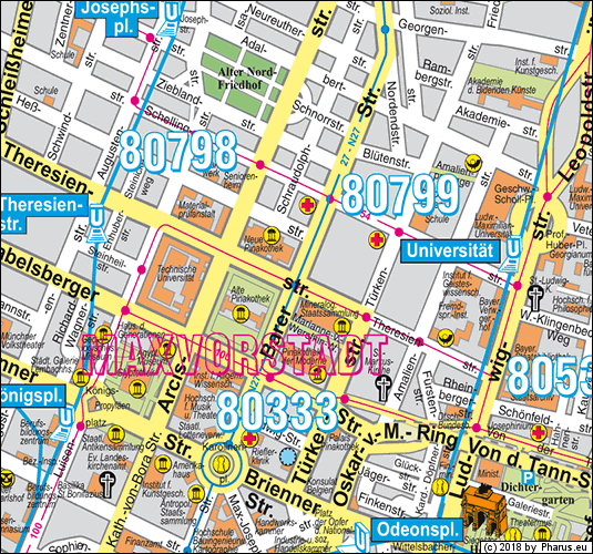 Barer Straße München - Maxvorstadt