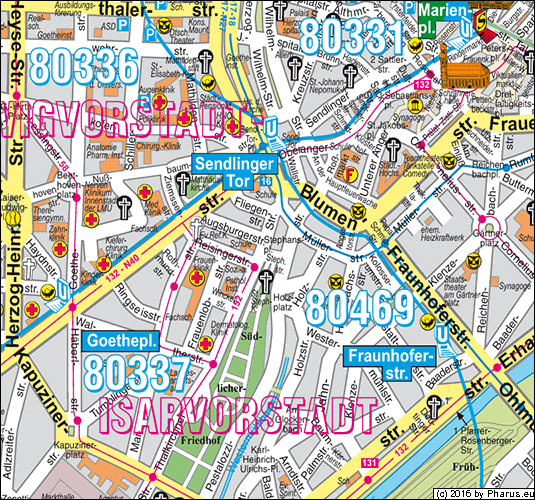Stephansplatz München - Ludwigsvorstadt-Isarvorstadt