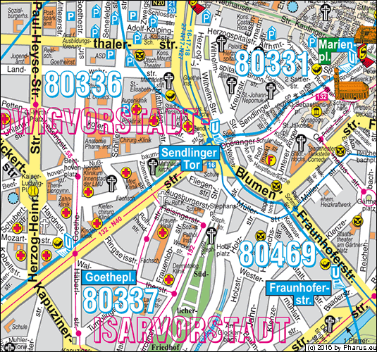 Fliegenstraße München - Ludwigsvorstadt-Isarvorstadt