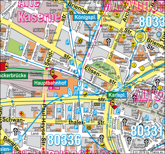 Bahnhofplatz München - Ludwigsvorstadt-Isarvorstadt